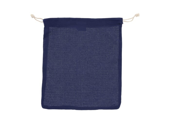 Sac filet promotionnel coton 140g 25x30cm Bleu foncé
